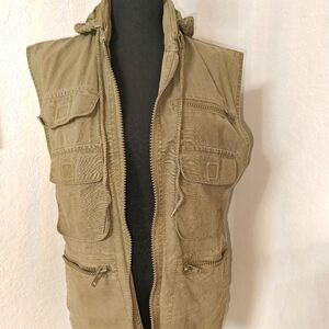 Banana Republic Women's Vest w/ Hood Hunting Hiking Streetwear Size XS